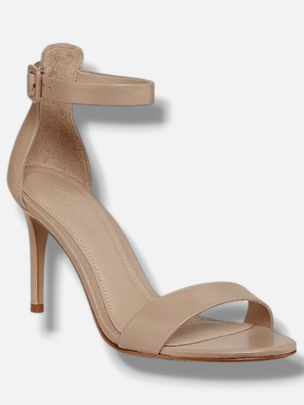Saks Fifth Avenue Women's Beige Leather Ankle-Strap Sandal Shoes Size EU:39 US:9